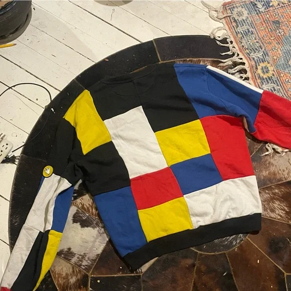 Color Block Patchwork Sweater - Picture 4 of 4